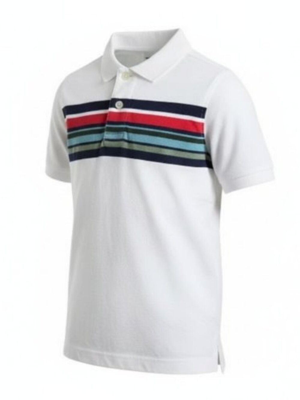 GYMBOREE White with Stripes Short Sleeved Polo Top Boys Size 5